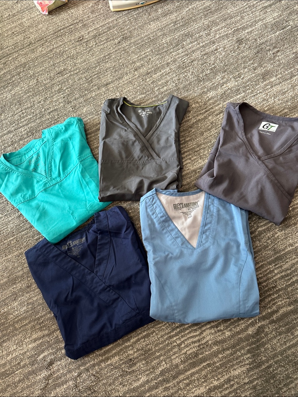 Women's Medical Scrub Top 5 piece bundle
